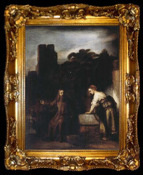framed  REMBRANDT Harmenszoon van Rijn Christ and the Woman of Samaria, ta009-2